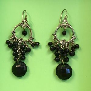 Black Chandelier Earrings